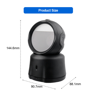 High Speed Handsfree 2D Barcode Reader Draadloos Desktop Barcode Scanner met oplaadbasis