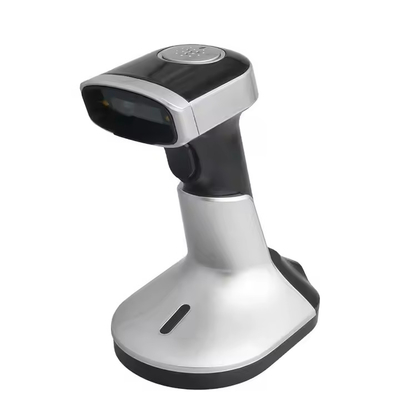 Draadloze Bluetooth barcode scanner voor mobiele apparaten 2D QR code reader met oplaadstation
