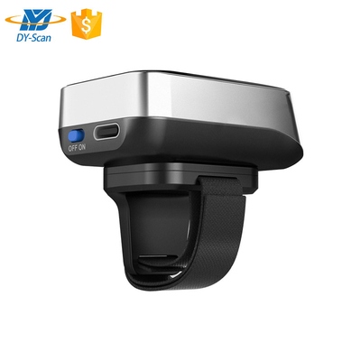 Draagbare draadloze Bluetooth CCD Finger 1D Laser Barcode Scanner voor continu scannen
