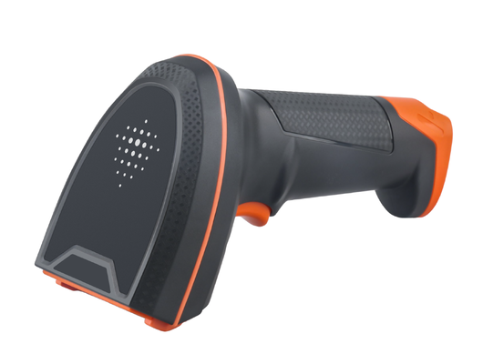 Nieuwe QR-draadloze handheld barcode scanner met standaard voor supermarkt