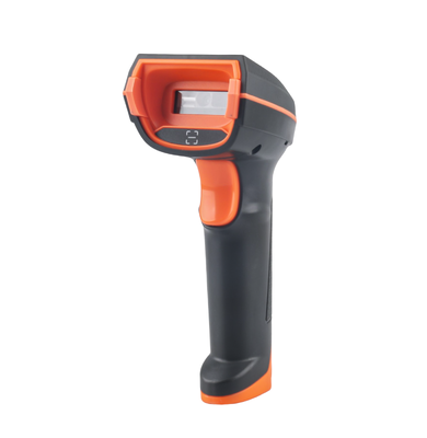 Nieuwe QR-draadloze handheld barcode scanner met standaard voor supermarkt