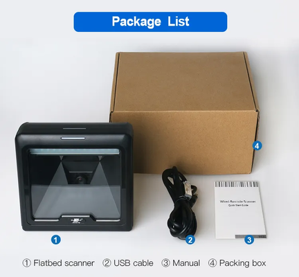 Op tafel gemonteerde omnidirectionele barcode scanner Hands-free automatische scanning voor mobiele betalingen