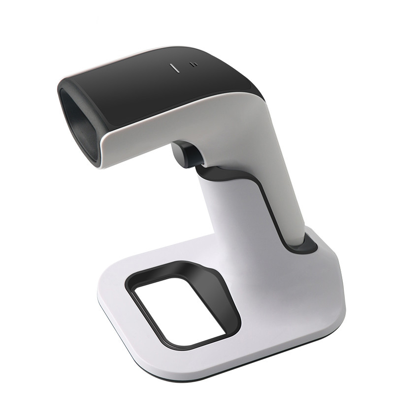 2D QR barcode reader Bluetooth draadloze 2.4G barcode scanner met oplaadstandaard 2200mAh batterij