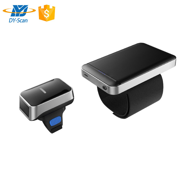 Draagbare draadloze Bluetooth CCD Finger 1D Laser Barcode Scanner voor continu scannen